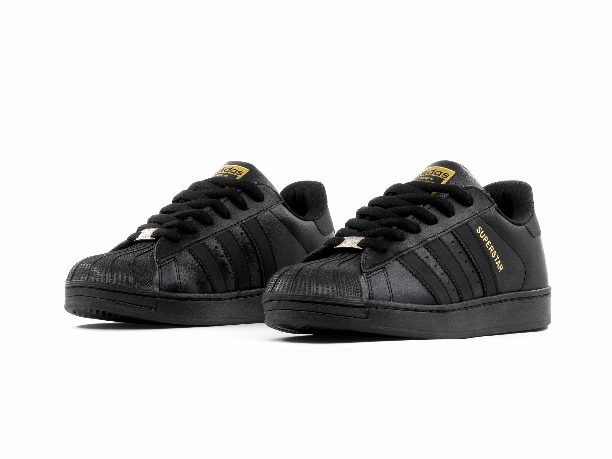 Tenis Superstar Negro Oro Holiday Style Urban Outfit