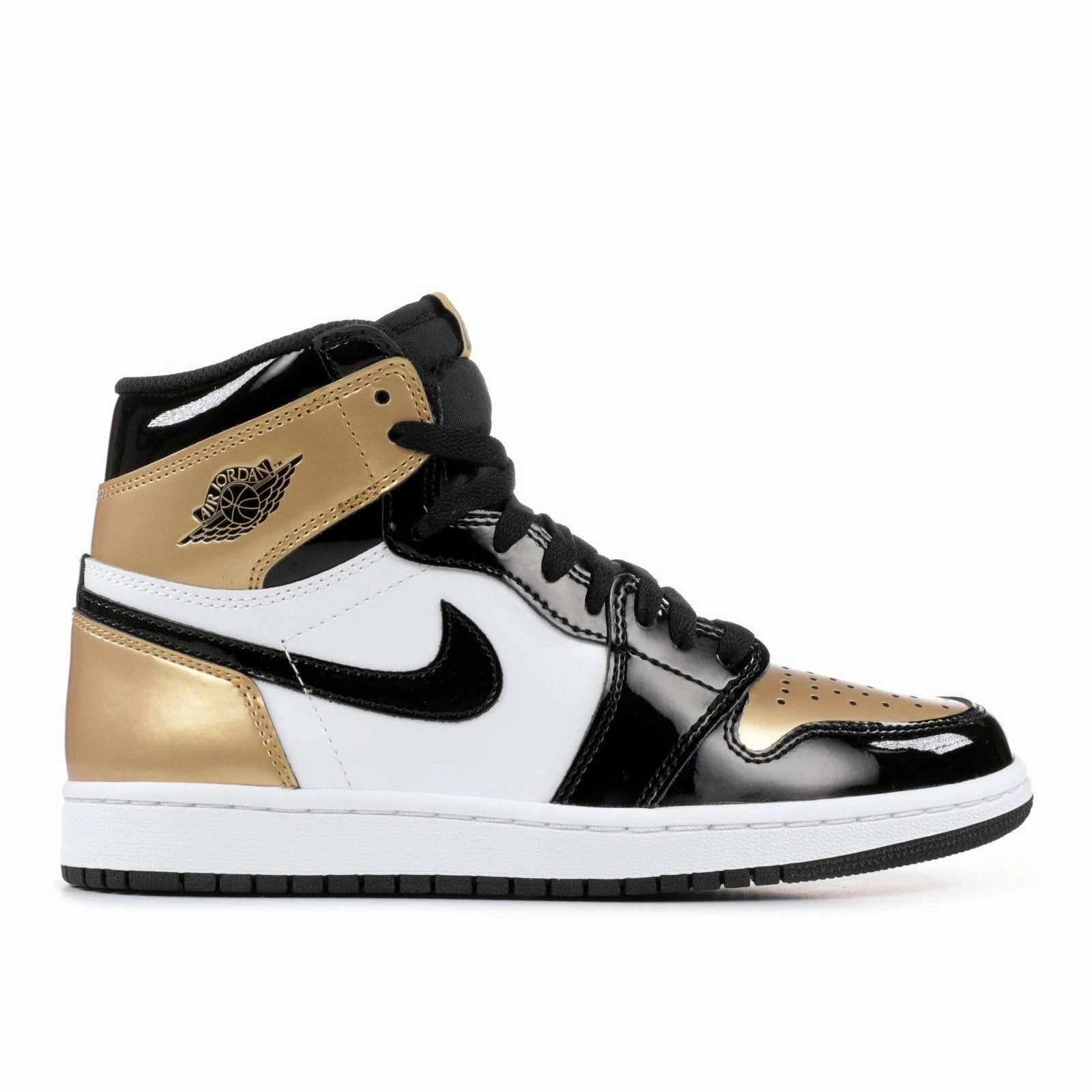 Anti Slip Tread Durable Outsole Construction Air Jordan 1 Retro High Patent "Gold Toe" (2018)