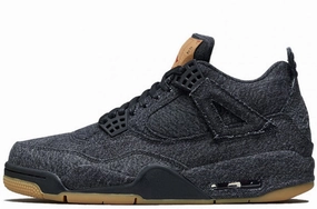 Air Jordan 4 Retro x Levis 'Black' ultra - marathon shoes mountain - specific shoes