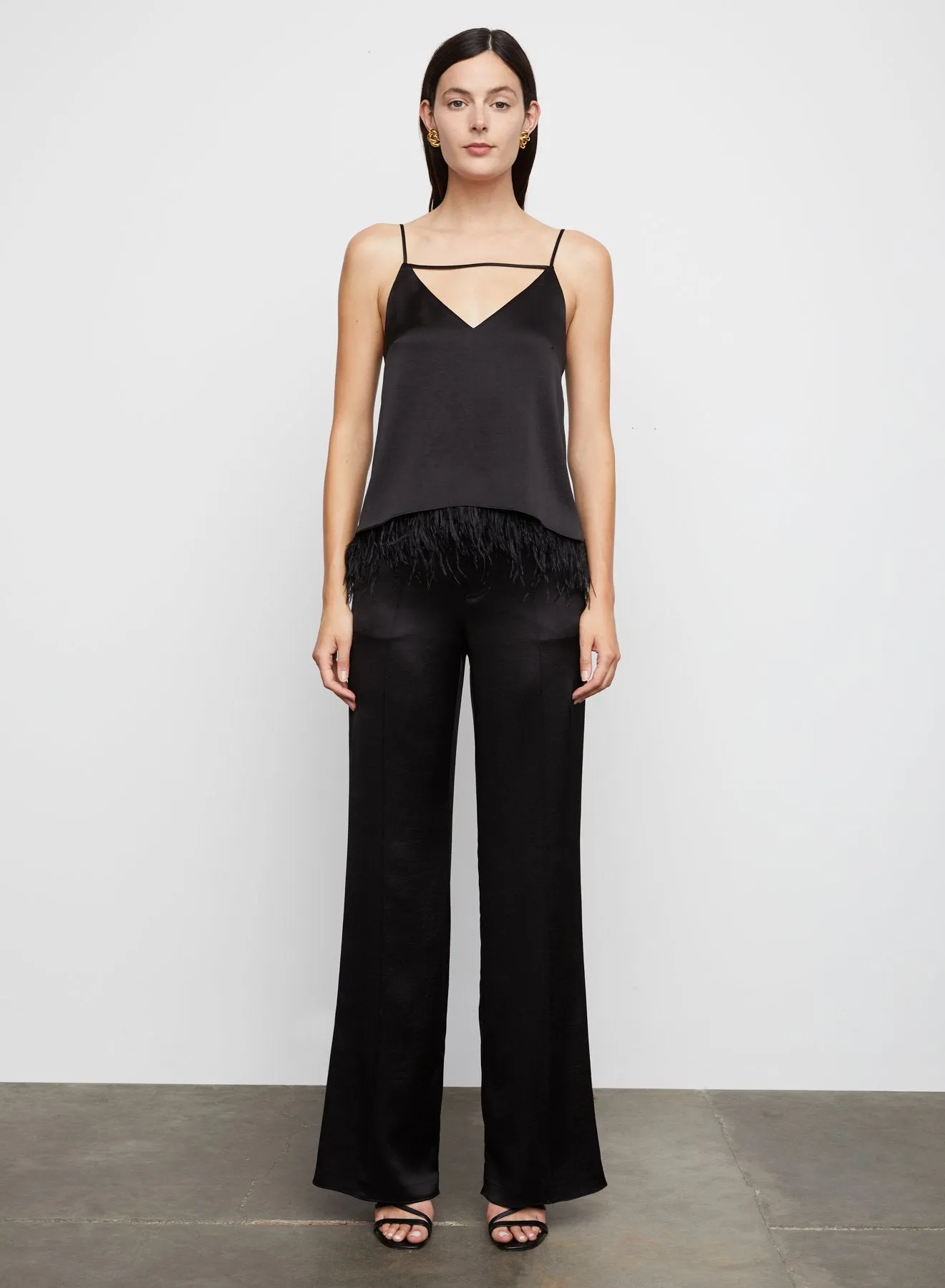 Serenity Satin Camisole in Black