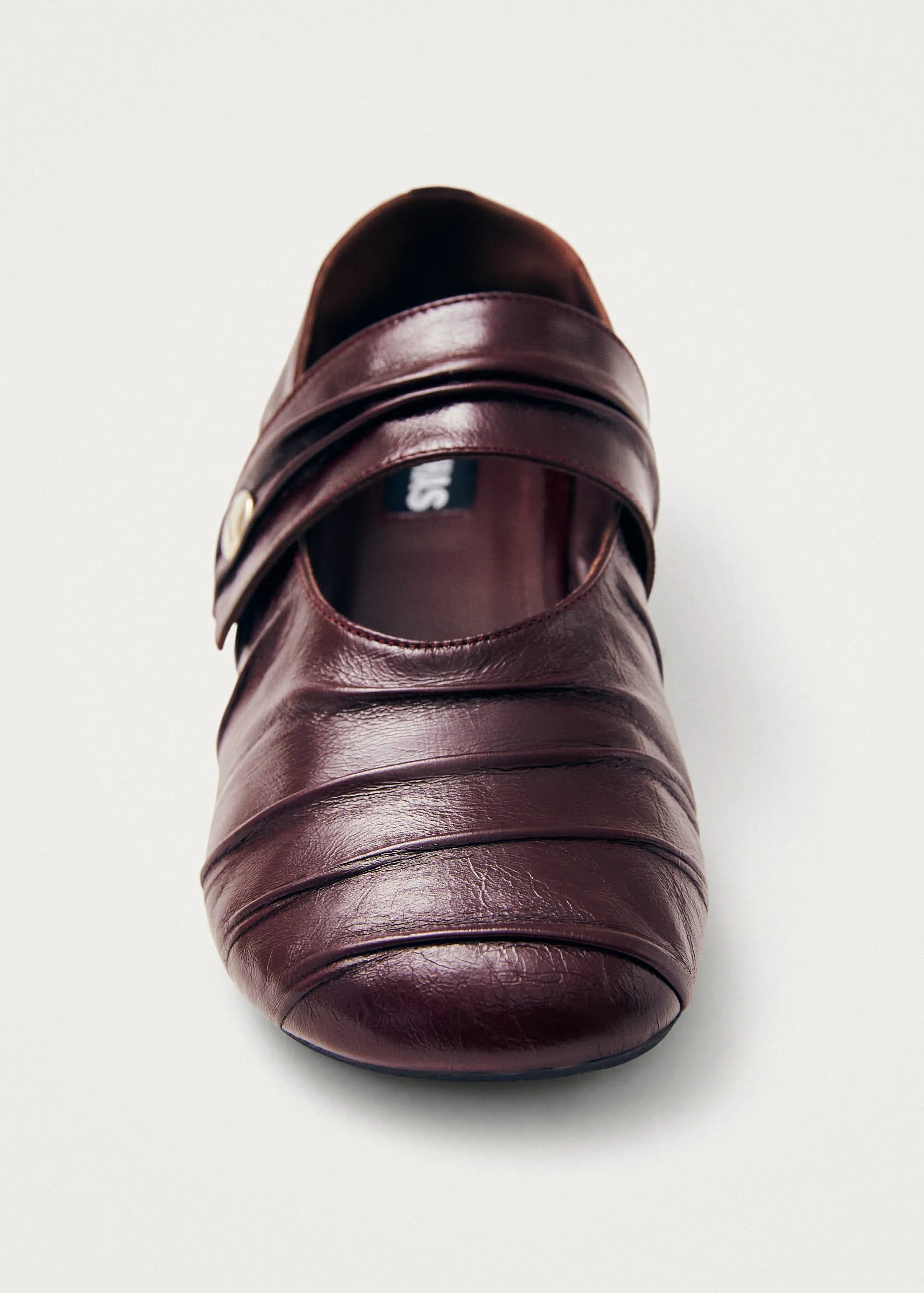 Shay Burgundy Leather Ballet Flats