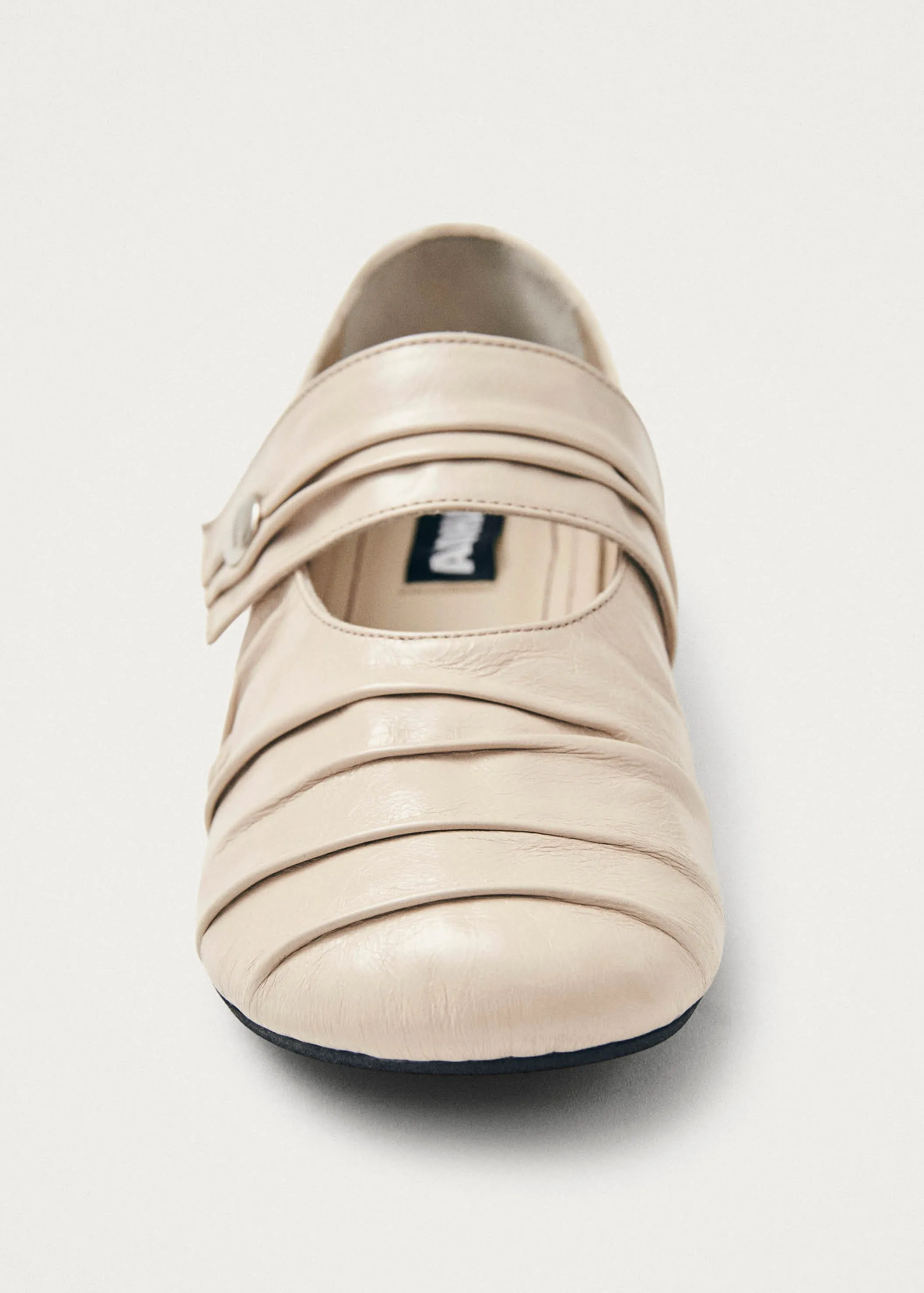Shay Cream Leather Ballet Flats