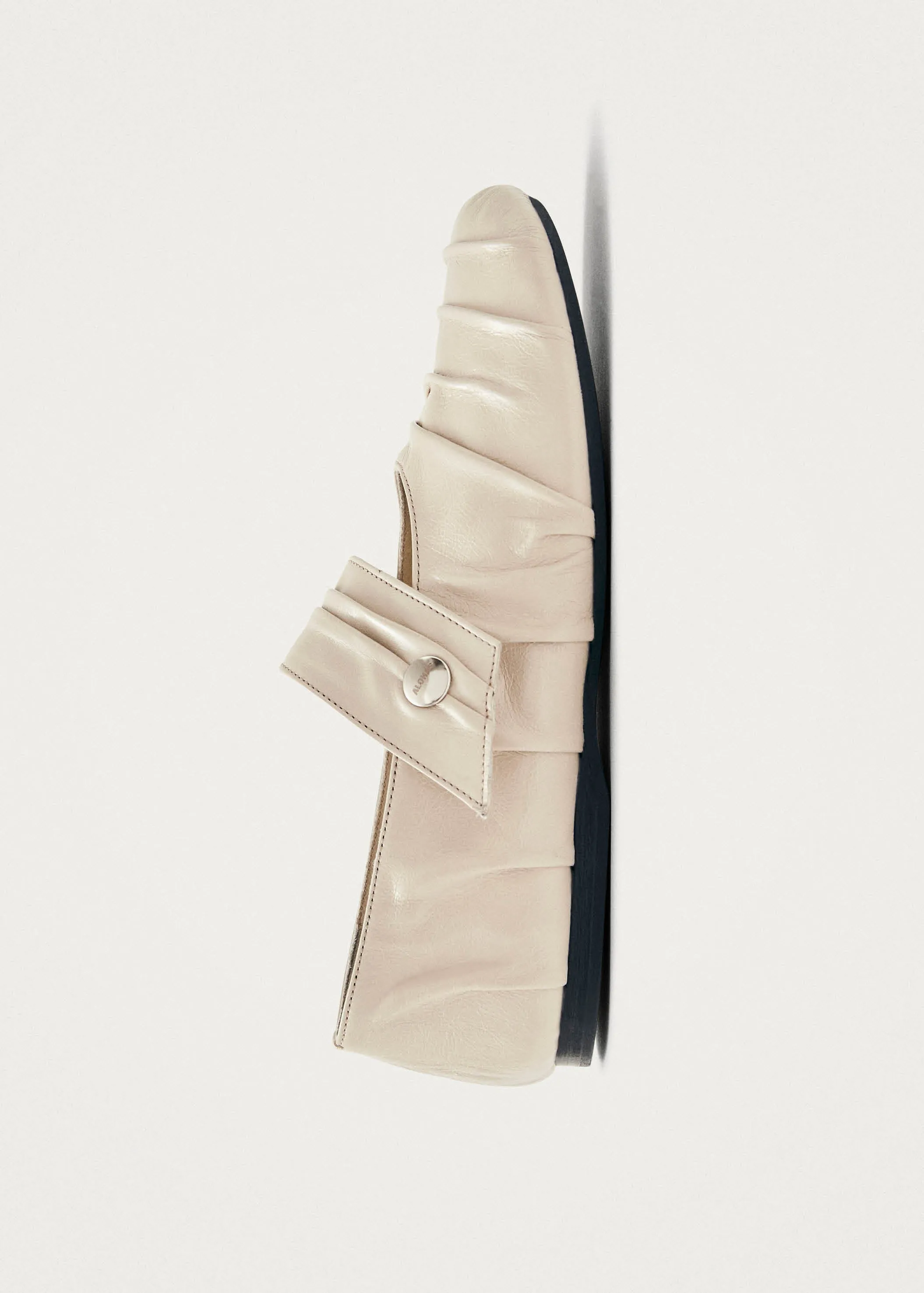 Shay Cream Leather Ballet Flats