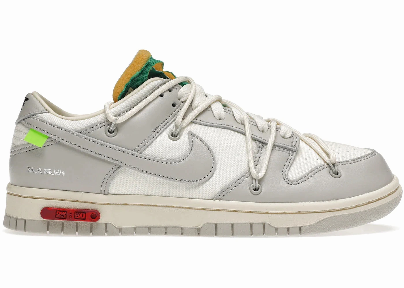 reflective visibility Nike Dunk Low Off-White Lot 25