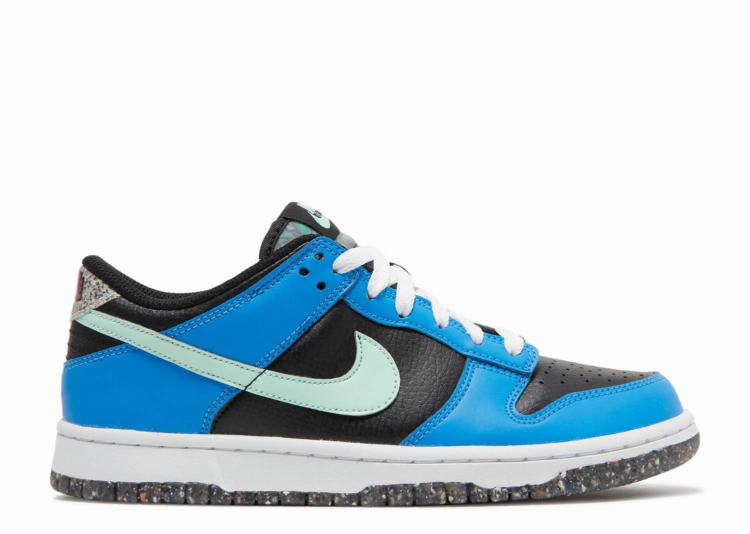 ElasticLaces running shoes with rubber sole Nike Dunk Low SE GS "Black Blue" (Wilmington Location)