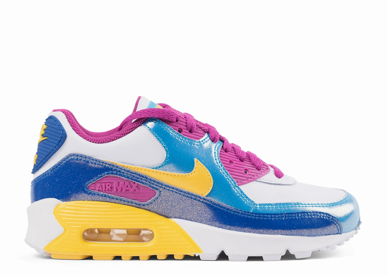 Air Max 90 2007 "White Blue Midwest Gold" (GS/Juniors) MoldedMidsole