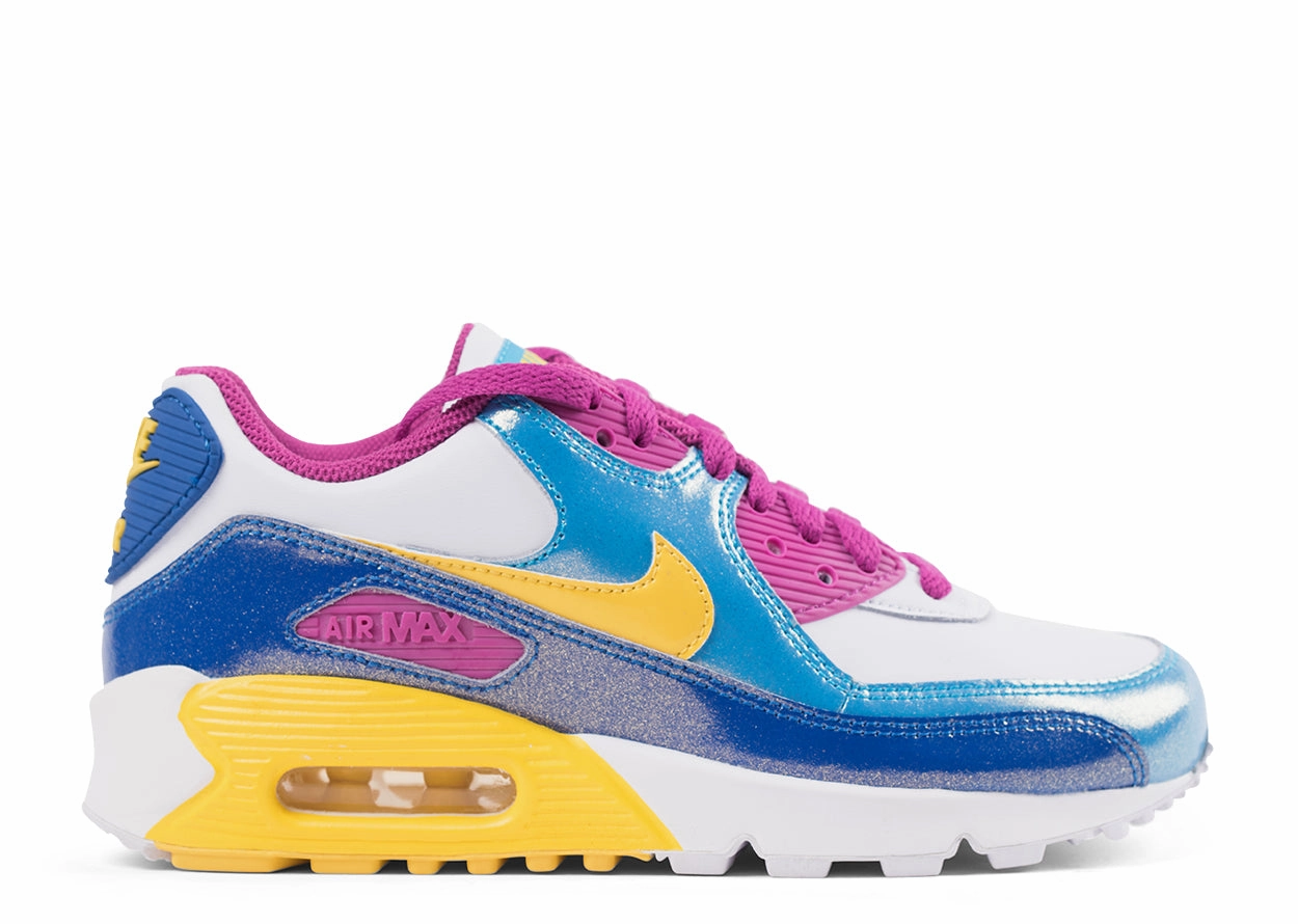 Casual Moves Air Max 90 2007 "White Blue Midwest Gold" (GS/Juniors)