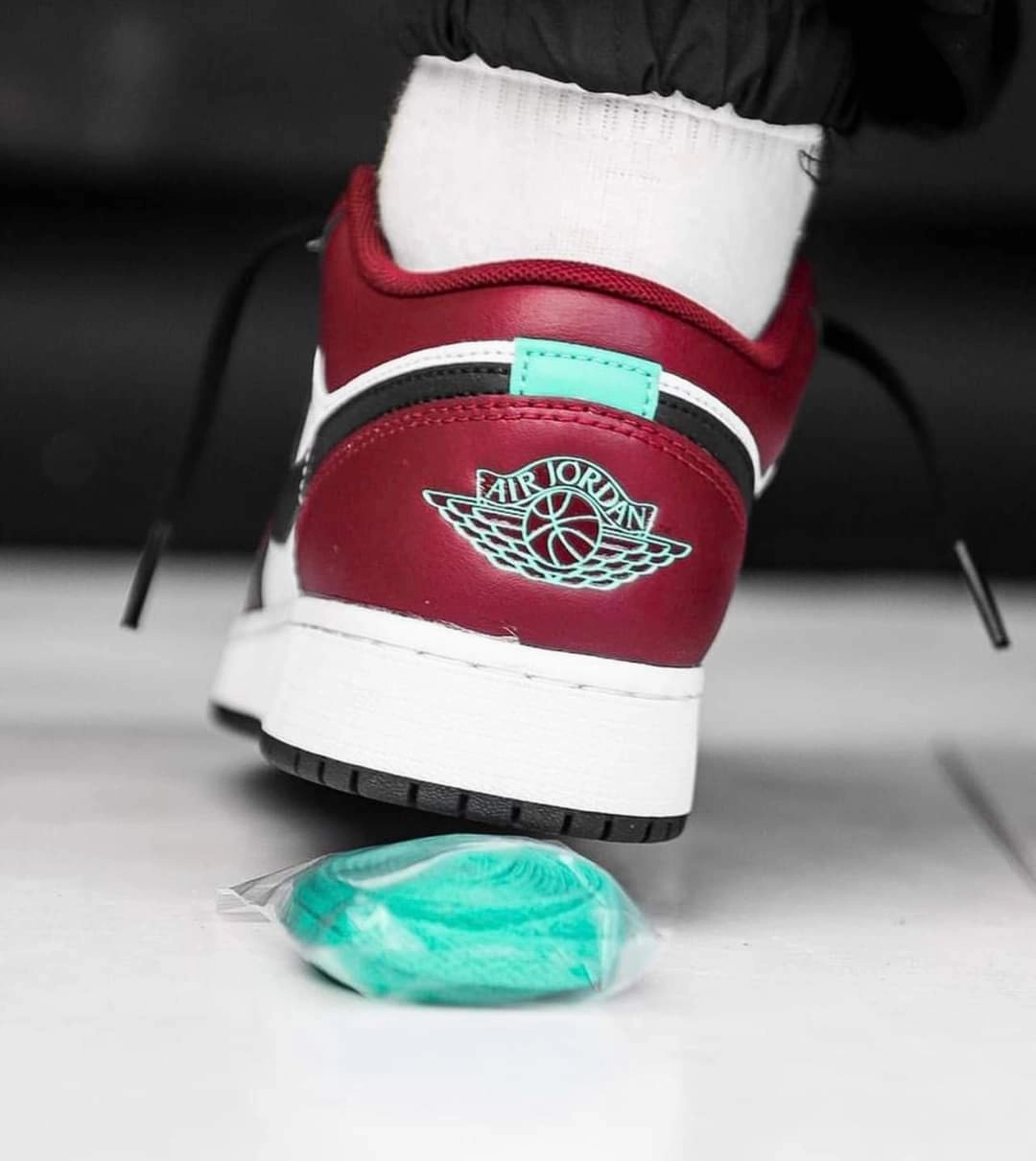 Jordan 1 Low Dark Beetroot Black Roman Gree Fitted Design Urban Jungle