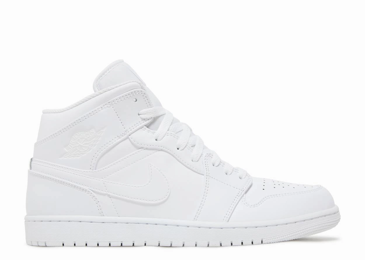 athletic chic Jordan 1 Mid Triple White 2022