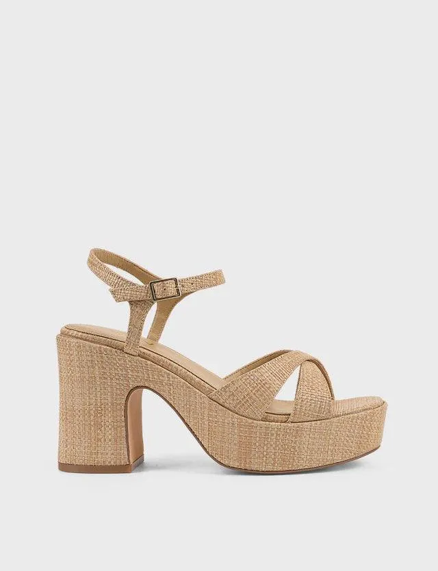 SIREN MISTY RAFFIA PLATFORM