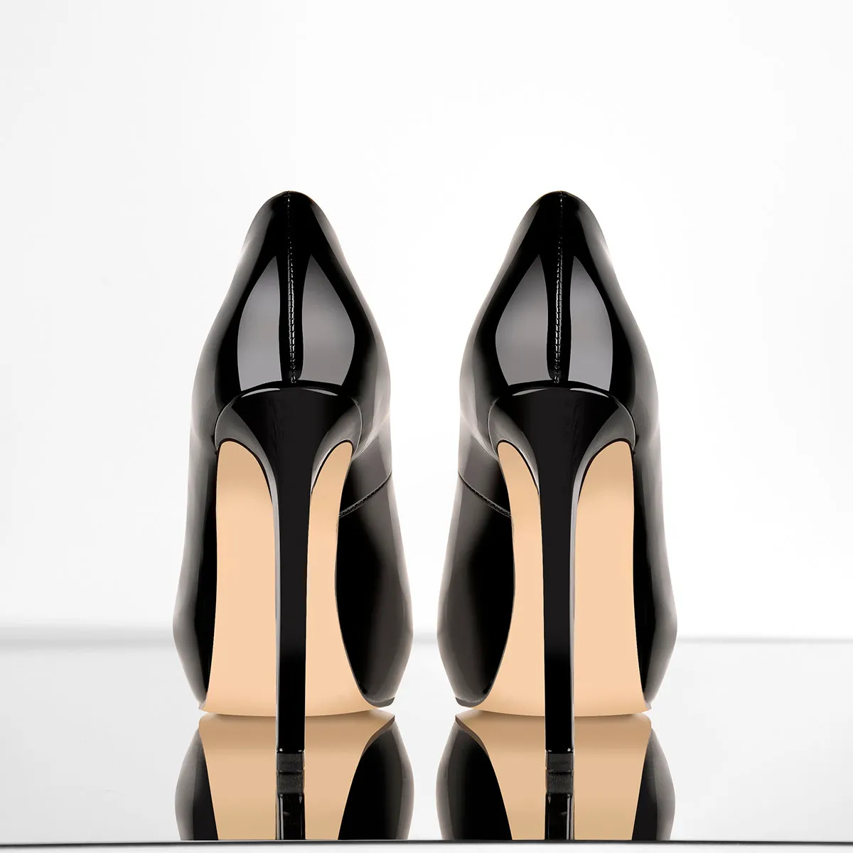 Sissy Luxe Patent Black Platform Stiletto Heels