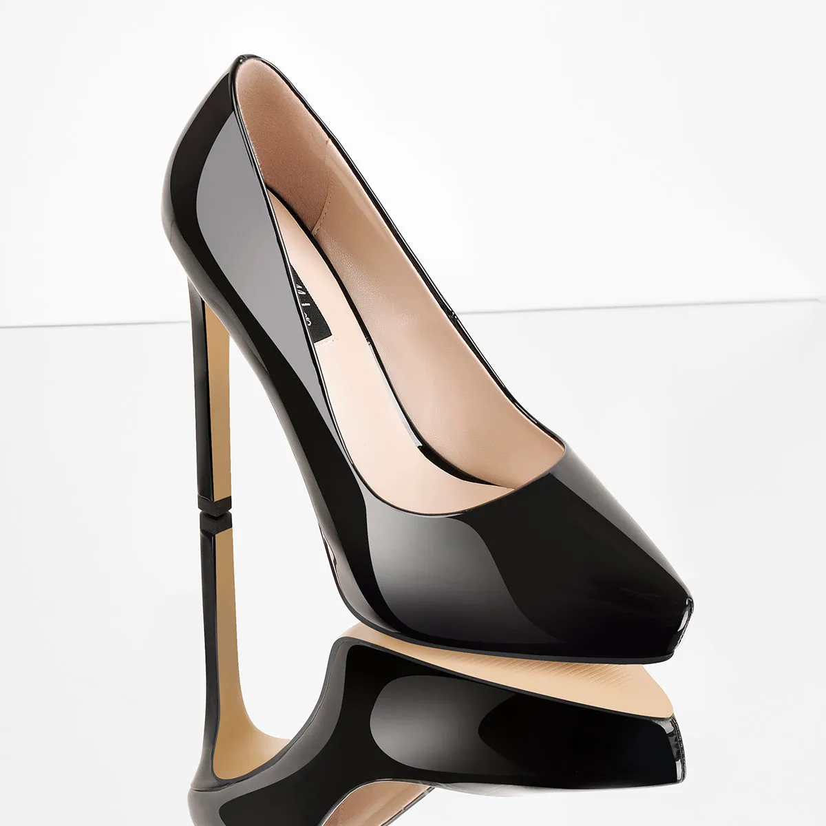 Sissy Luxe Patent Black Platform Stiletto Heels