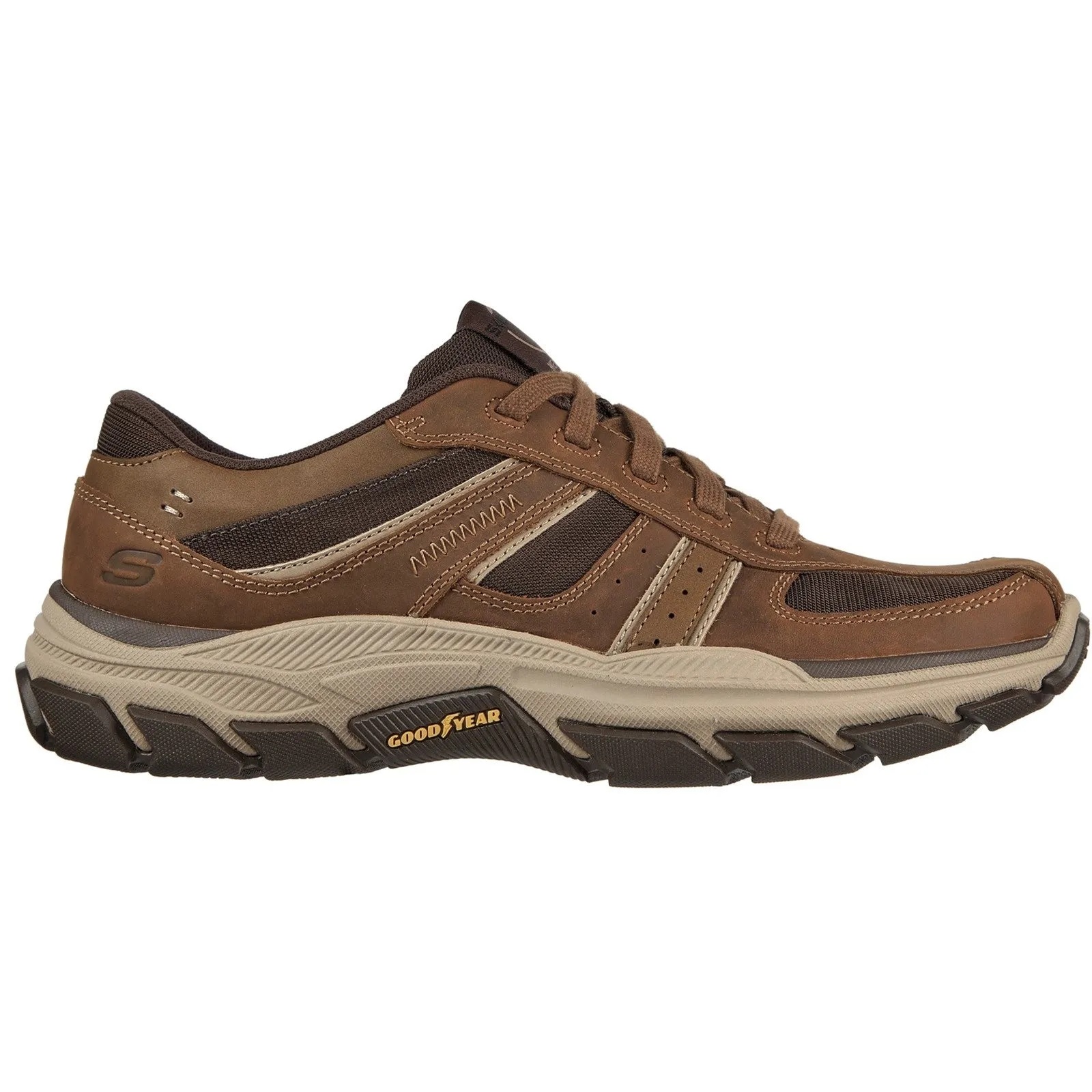 Skechers Mens Respected Trainers - Brown