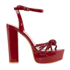 Skyline - Embellished Block Heel Ankle Strap Sandals, Platform Design, Glamorous Summer Footwear, Perfect for Parties or Special Occasions