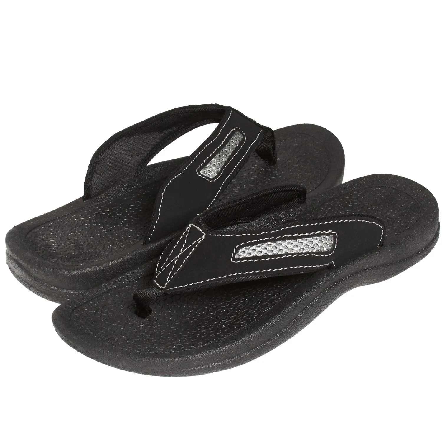 Skysole Mens Rugged Thong Rugged Sandals With Mesh Insert