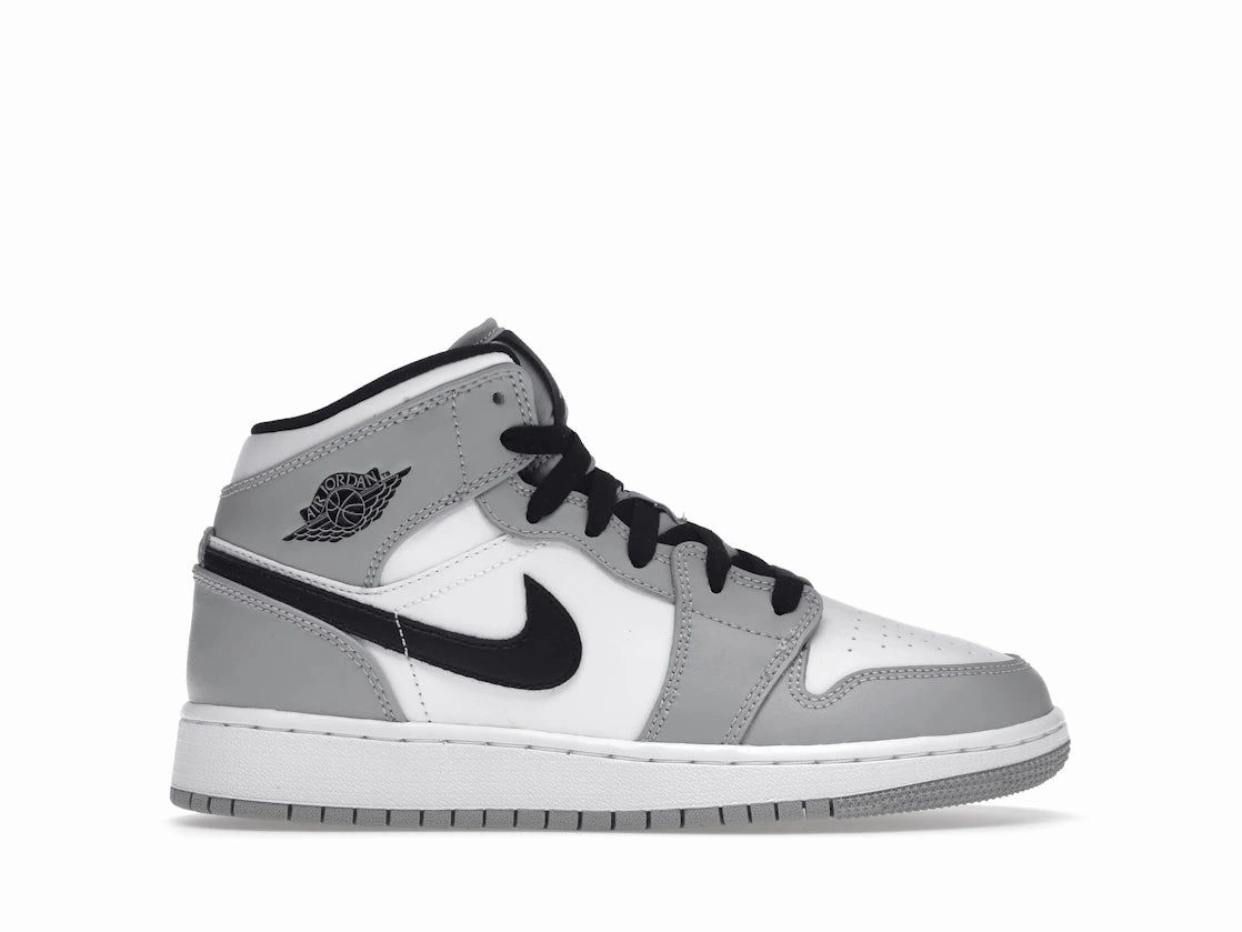 Jordan 1 Mid Light Smoke Grey (GS) (Tried On) Stretch Comfort Impact Diffusion Layer