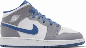 Knit Upper Soft Collar Lining Jordan 1 Mid True Blue Cement (GS)