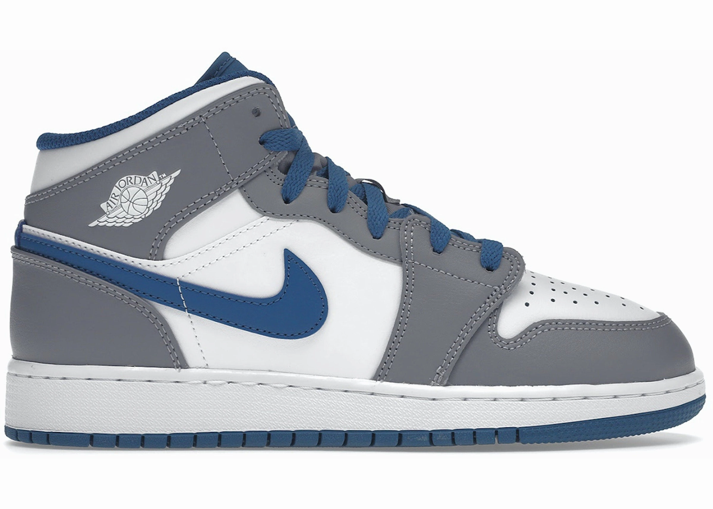 Jordan 1 Mid True Blue Cement (GS) City Run