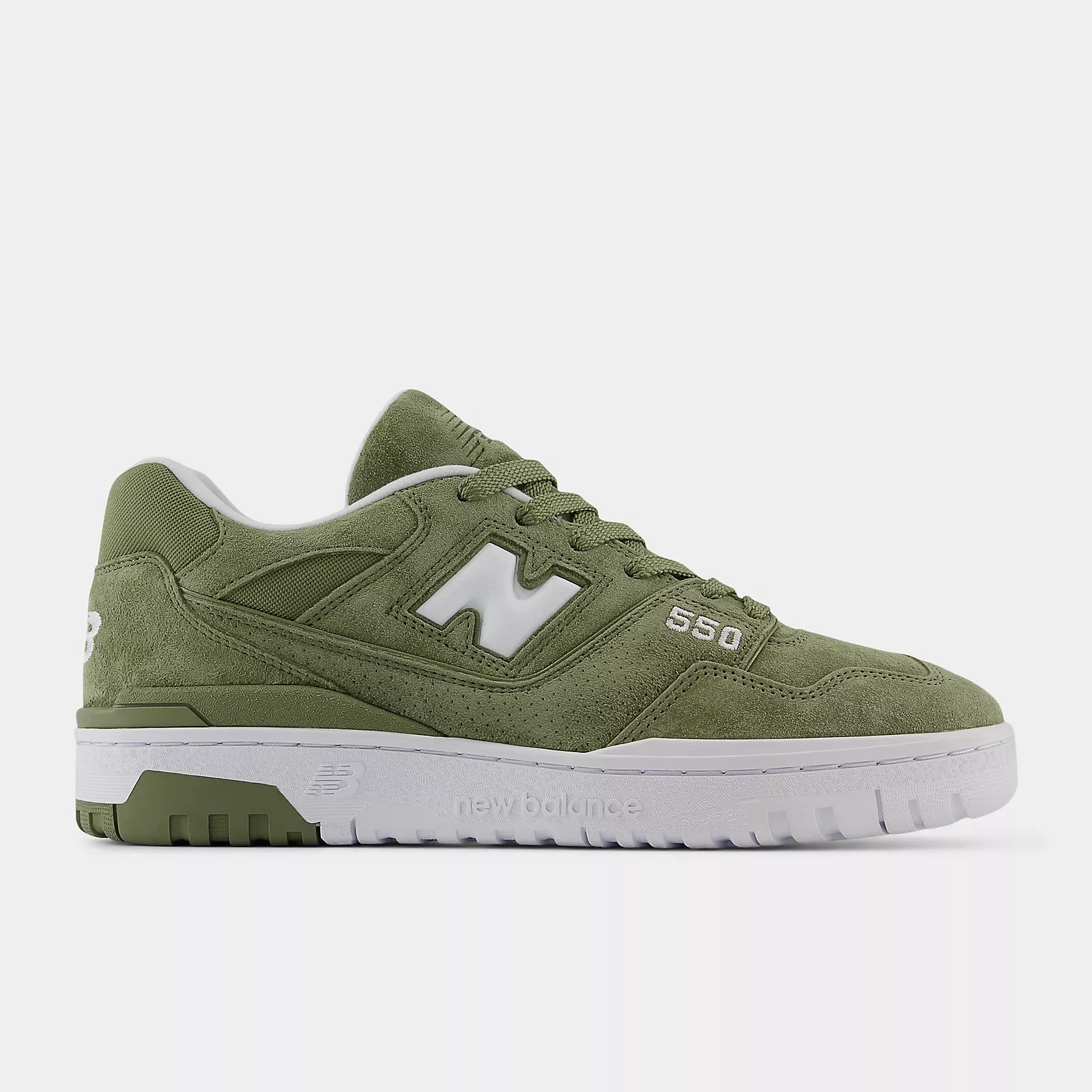 Arch Support Construction Sock Like Collar Fit New Balance 550 'Dark Olivine/White'