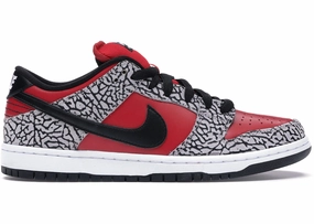Nike SB Dunk Low Supreme Red Cement (2012) (Tried On) foam sole long - distance running
