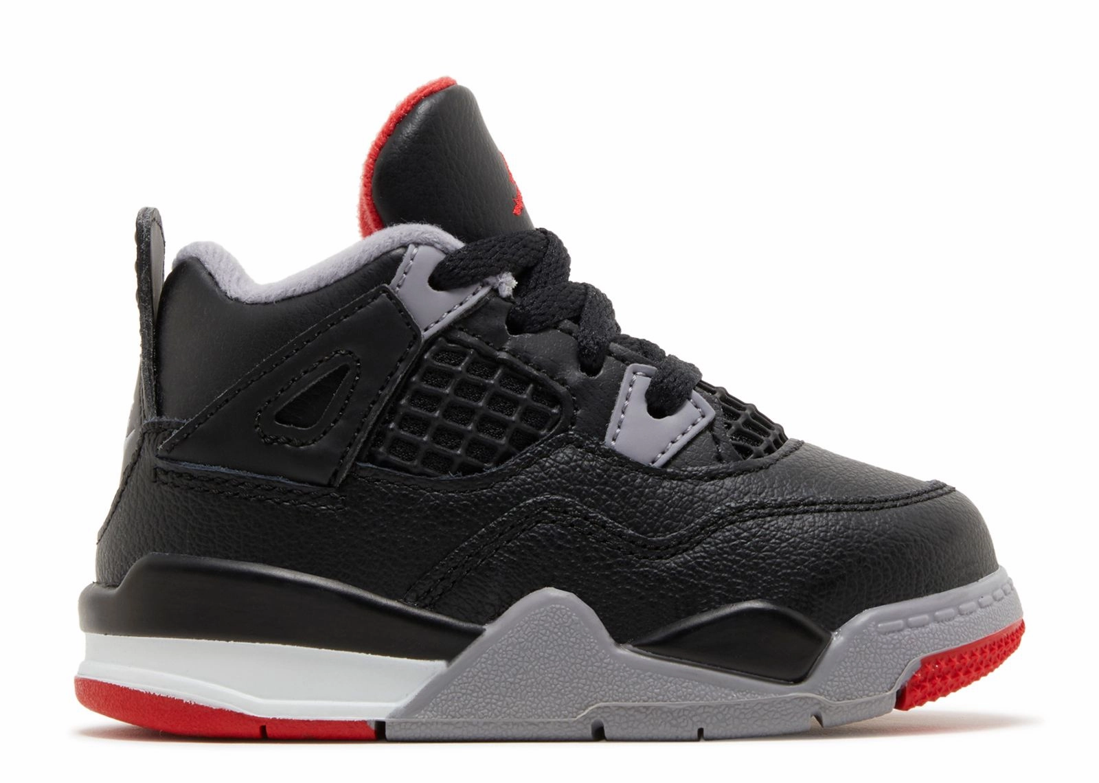 Air Jordan 4 Retro TD "Bred Reimagined" (Myrtle Beach Location) Hard surface protection heel - support shoes