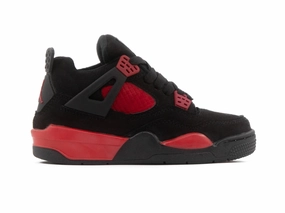 rhinestone - decorated running shoes Tenis Retro 4 Negro Rojo Ni?o