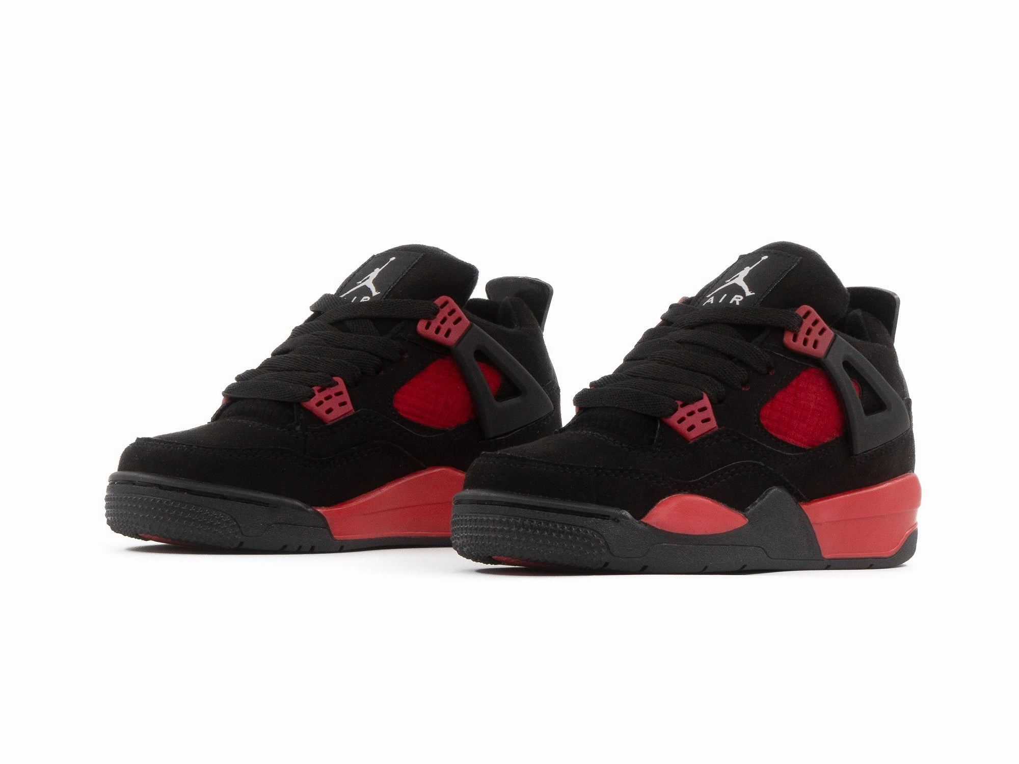 Tenis Retro 4 Negro Rojo Ni?o Comfort Step All Wear