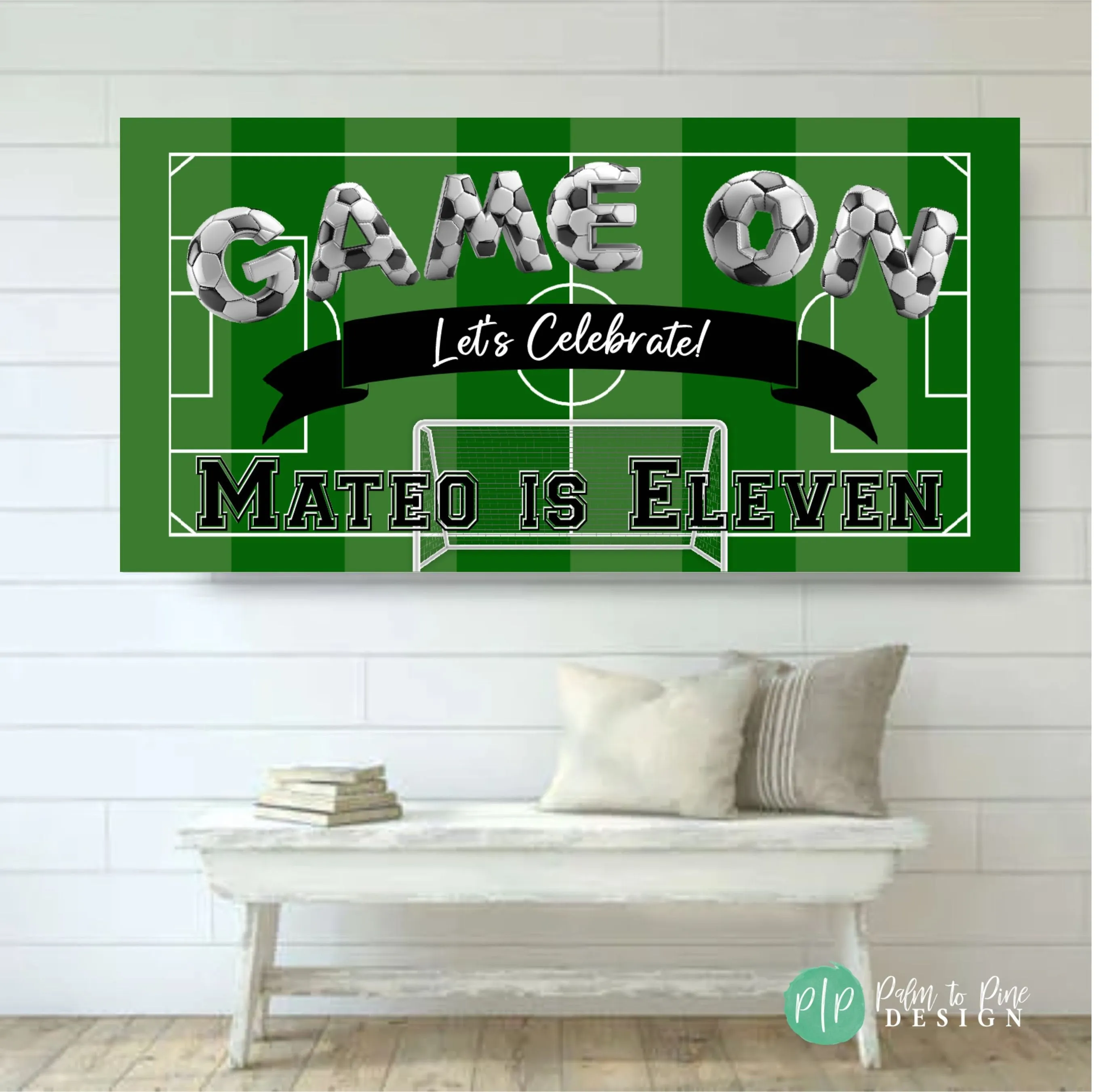 Soccer Birthday Personalized Banner