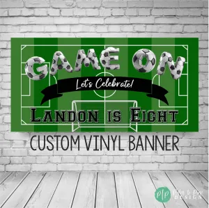 Soccer Birthday Personalized Banner