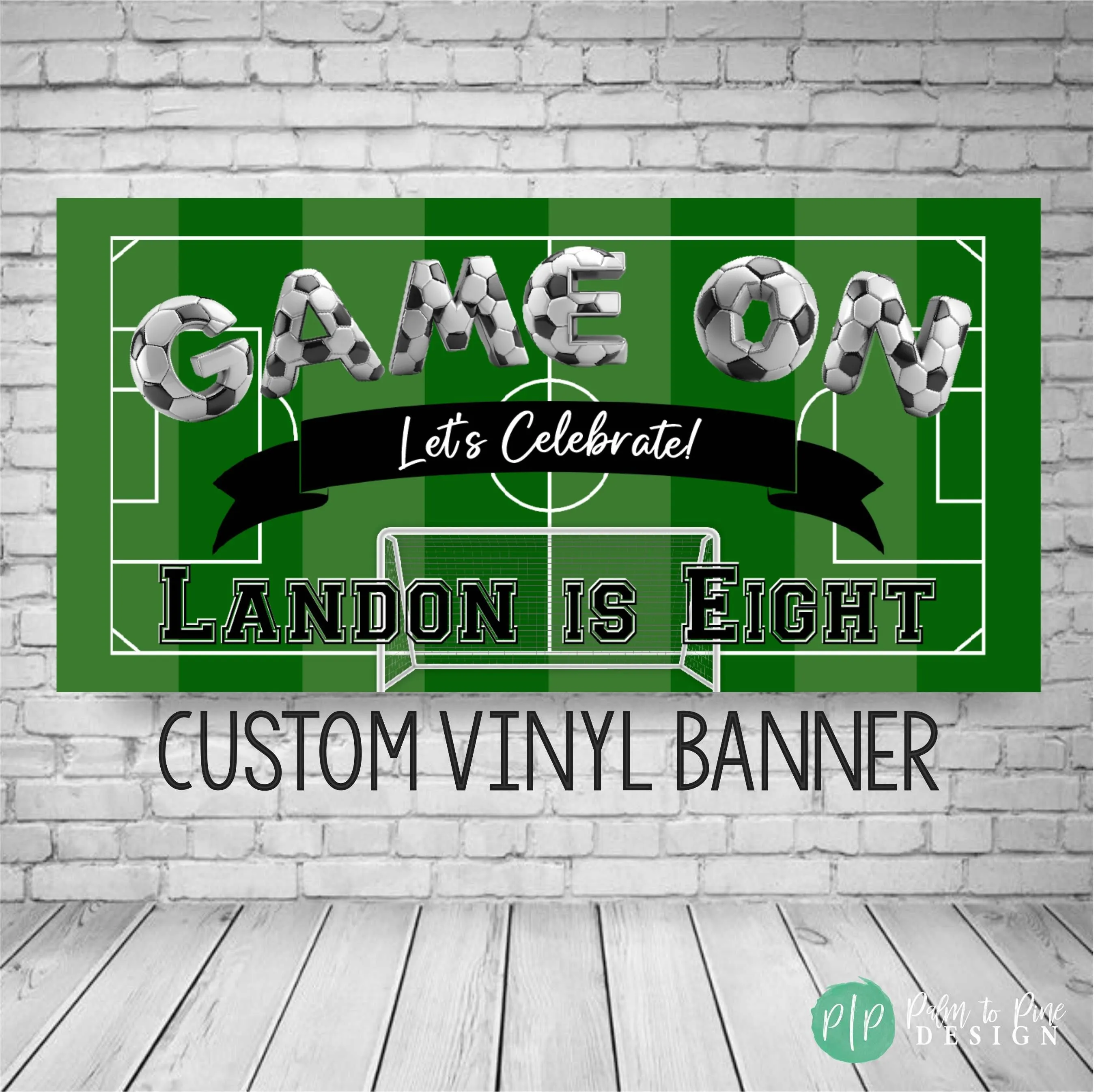 Soccer Birthday Personalized Banner