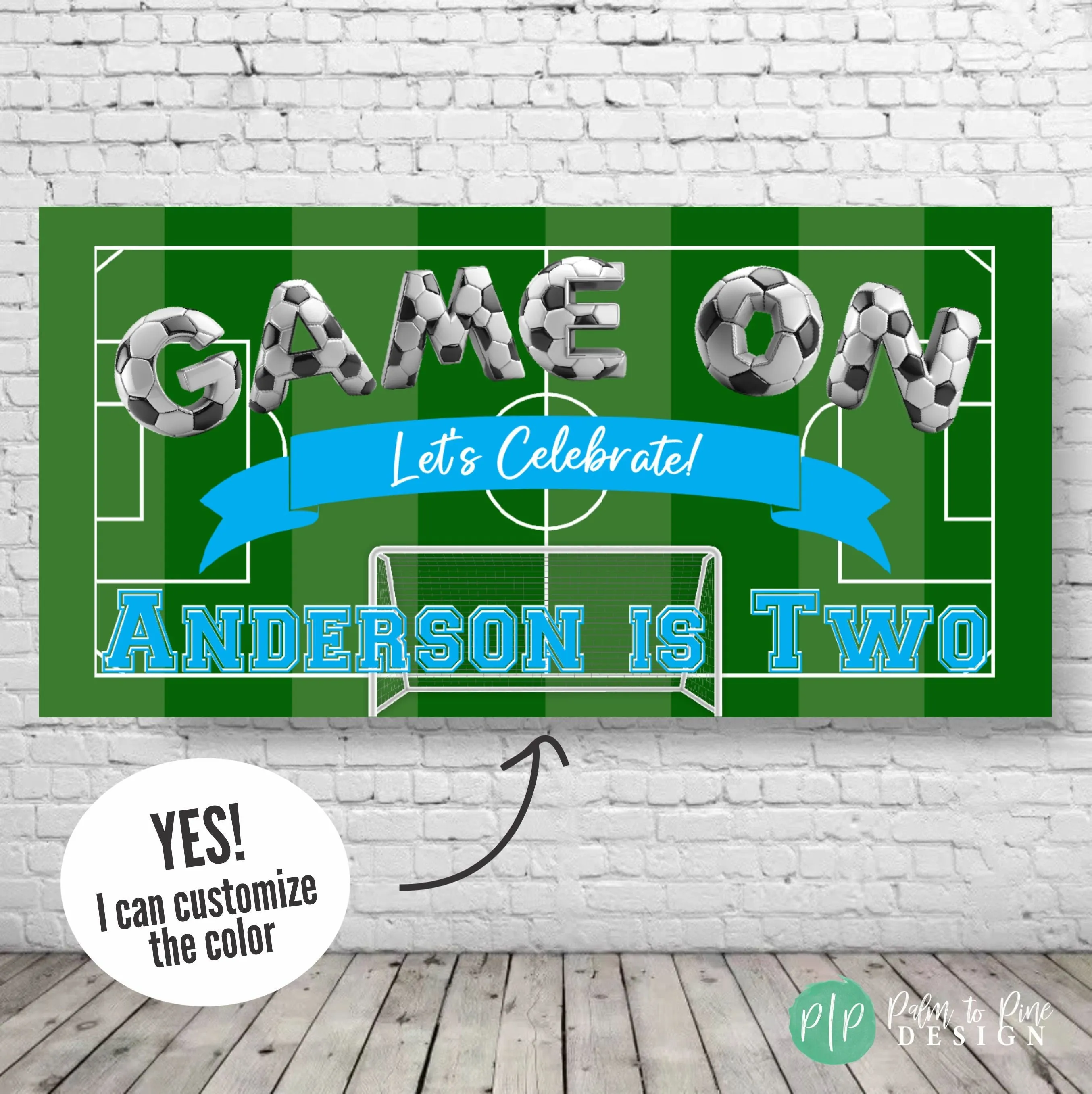 Soccer Birthday Personalized Banner