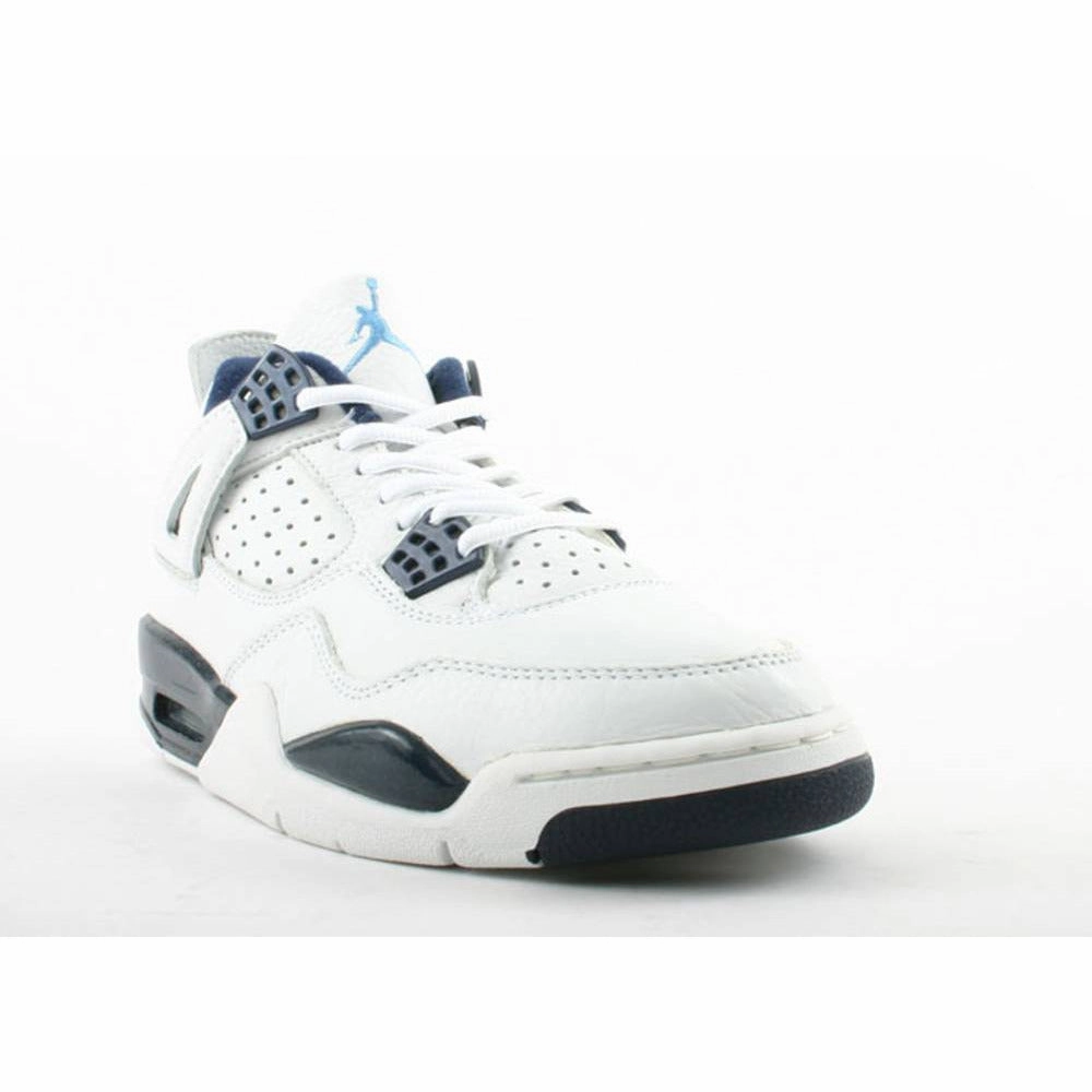 Air Jordan 4 Retro "Columbia" (1999) running in a pedestrian path area shoes packable running shoes