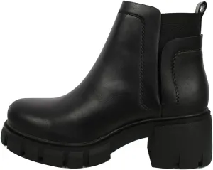 Soda Women's Faux Leather Chelsea Pull On Lug Ankle Boots