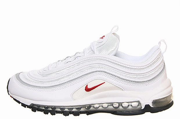 Nike Air Max 97 W White/Sport-Red-Metallic 2009 Stability Focus Go Light