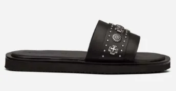 Sol Sana Cleo Slide - Black / Silver