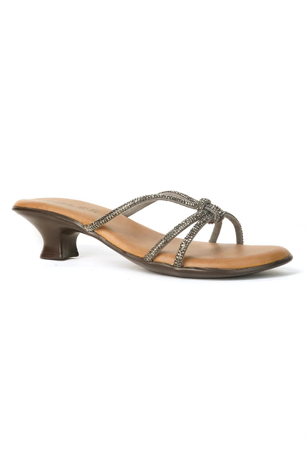 SOLES Shimmer Strap Kitten Heels