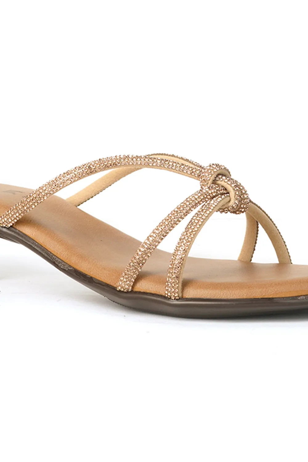 SOLES Shimmer Strap Kitten Heels