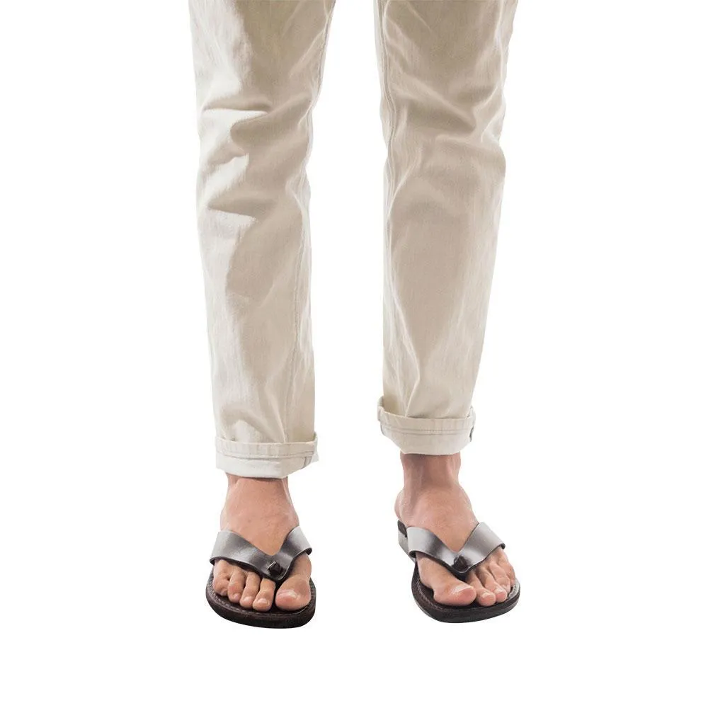 Solomon - Leather Flip Flop Sandal | Brown