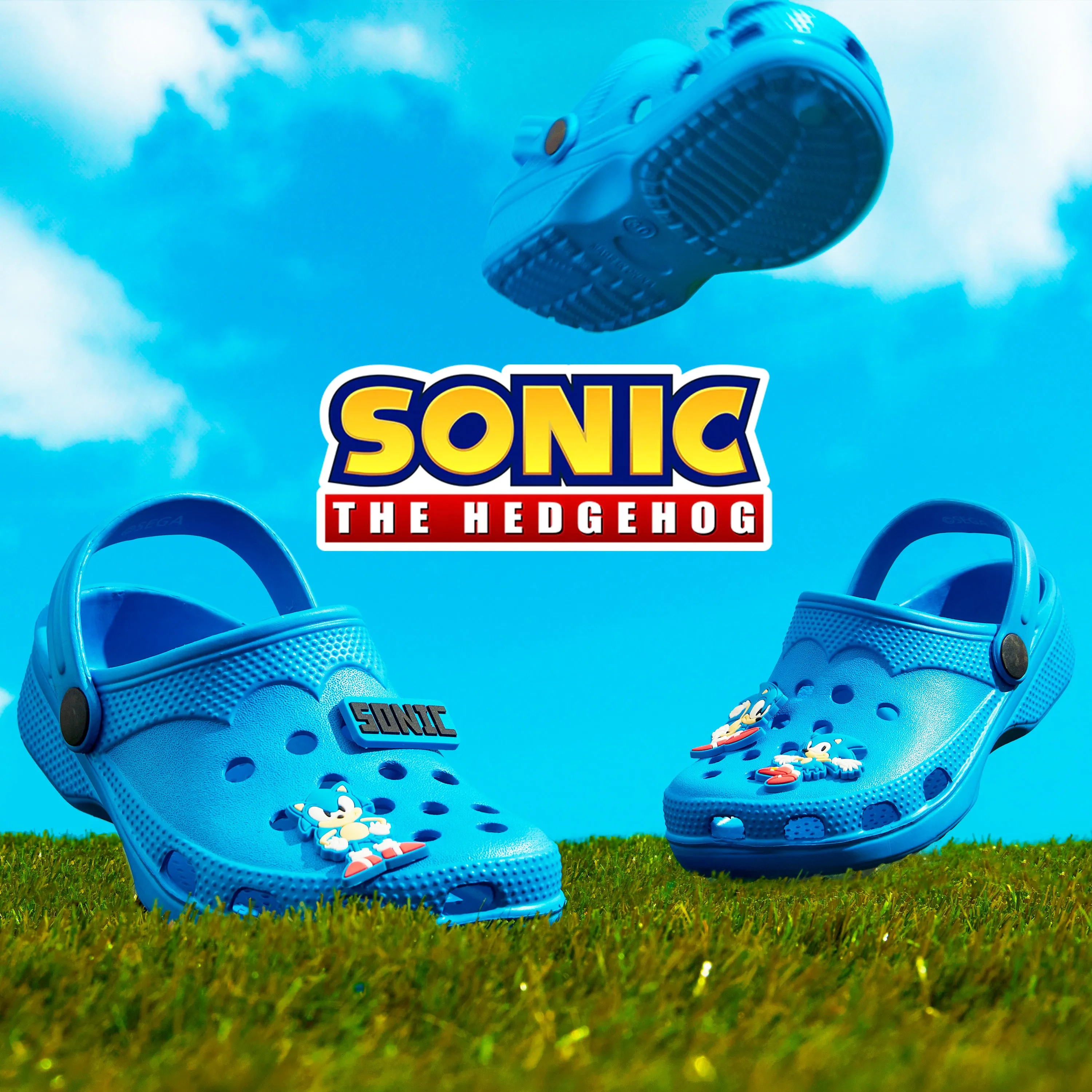 Sonic The Hedgehog Boys Clogs with Removable Rubber Charms