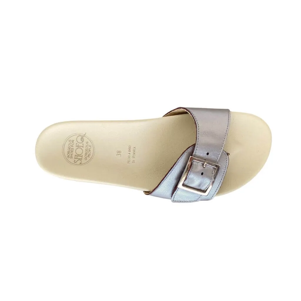 Sophia Slide in Platinum