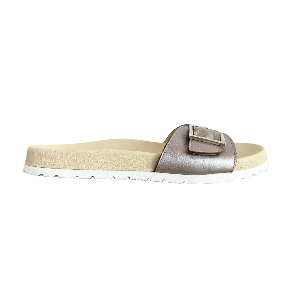 Sophia Slide in Platinum