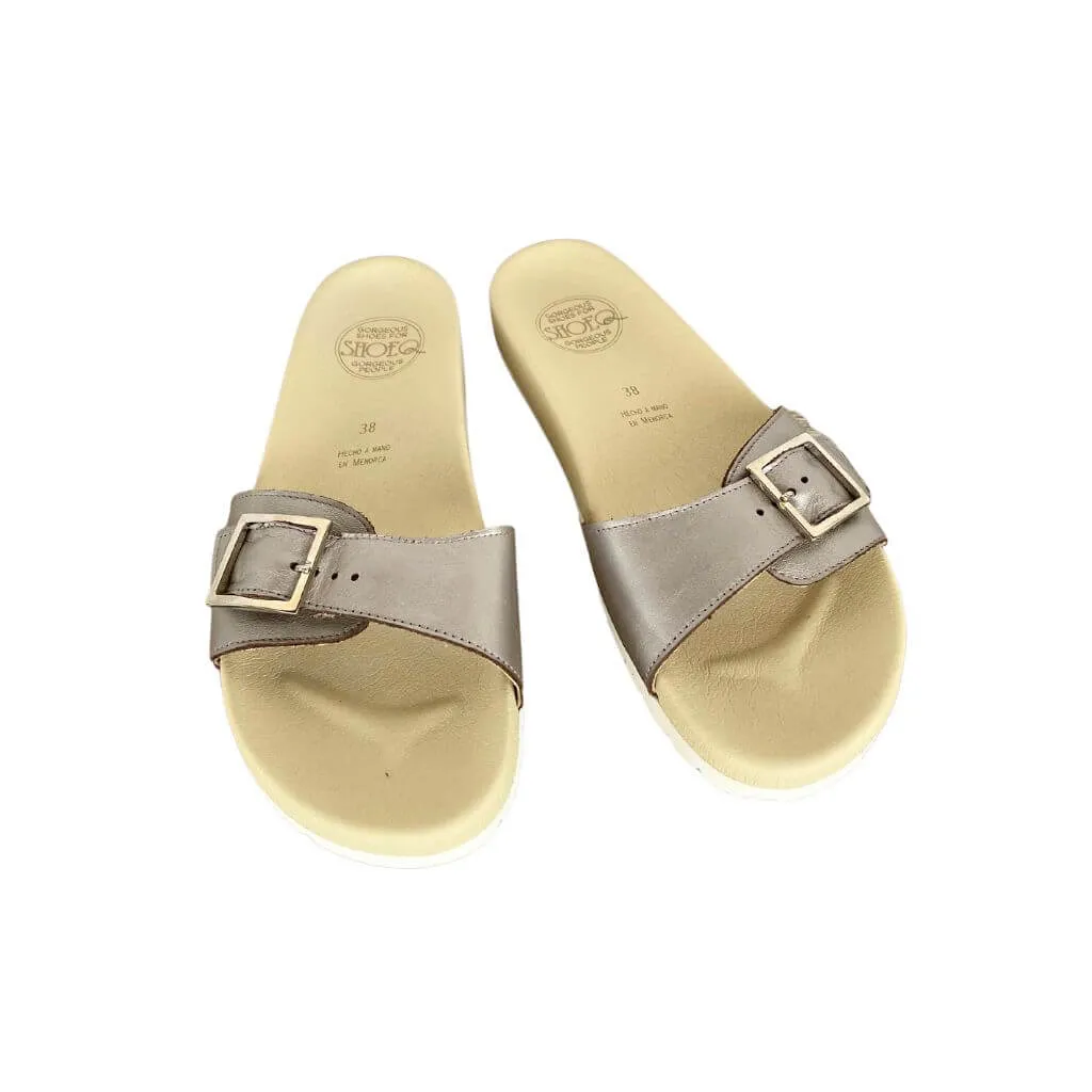 Sophia Slide in Platinum
