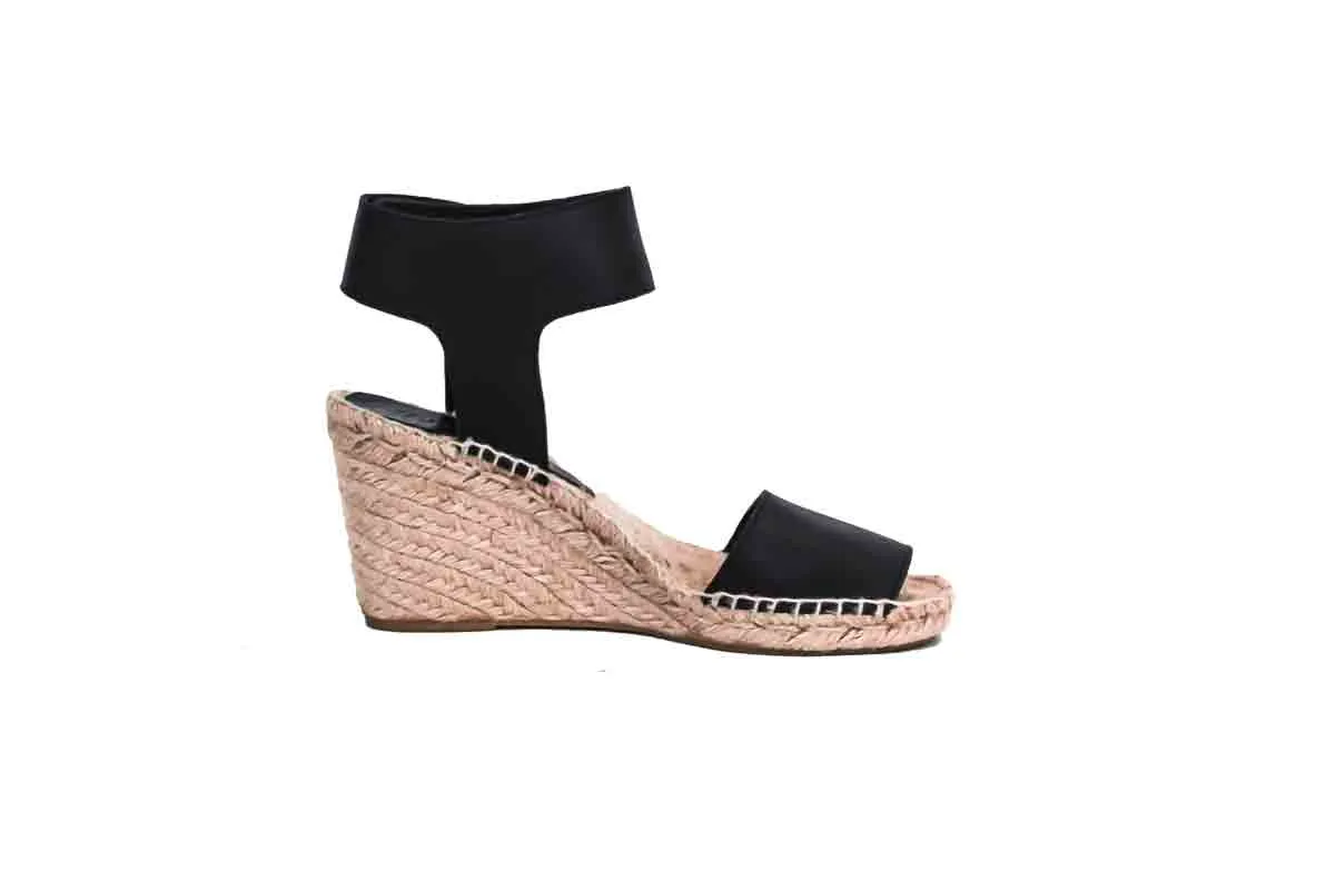Sophie Leather Espadrilles Wedges