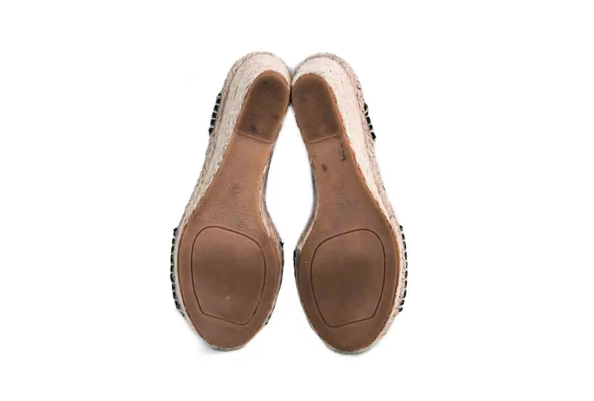 Sophie Leather Espadrilles Wedges