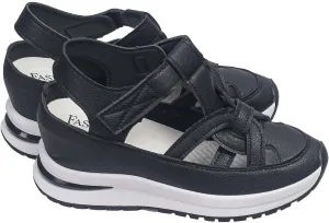 Sports Sandals for Women 2025 Hollow Out Breathable Platform Wedge Sandals Comfortable Closed Toe Thick Sole Sport Shoes Walking Footwear