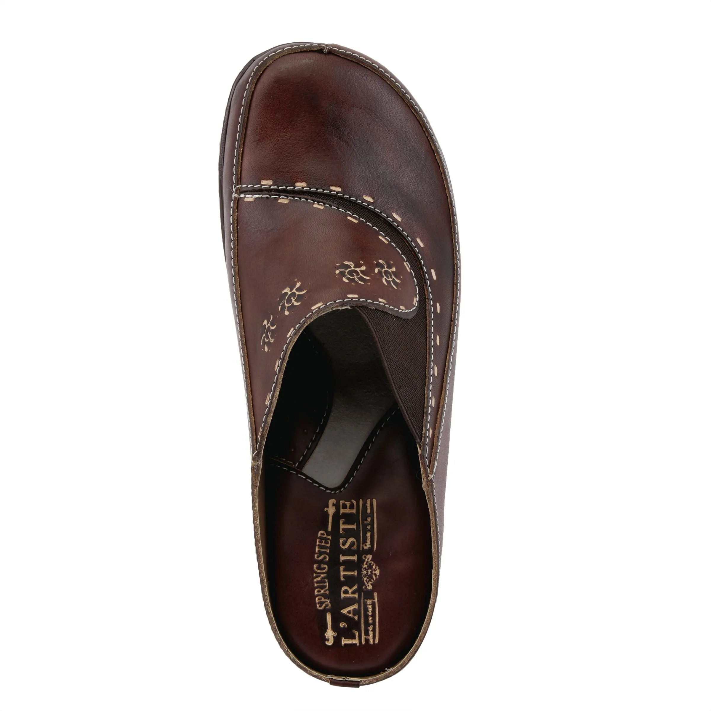 Spring Step Shoes  L'Artiste Chino Clogs Women’s Hand Painted Leather 2" Heel