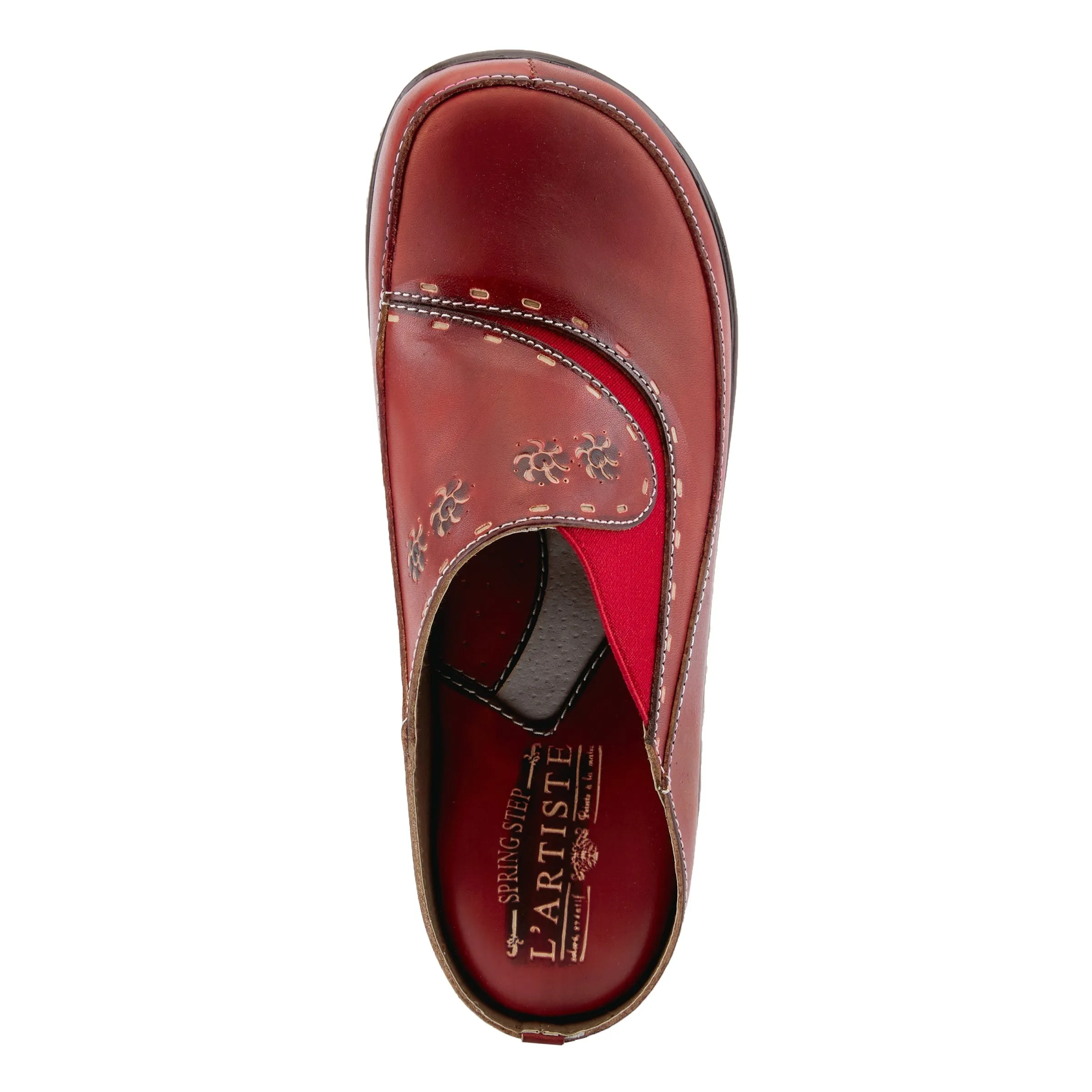 Spring Step Shoes  L'Artiste Chino Clogs Women’s Hand Painted Leather 2" Heel