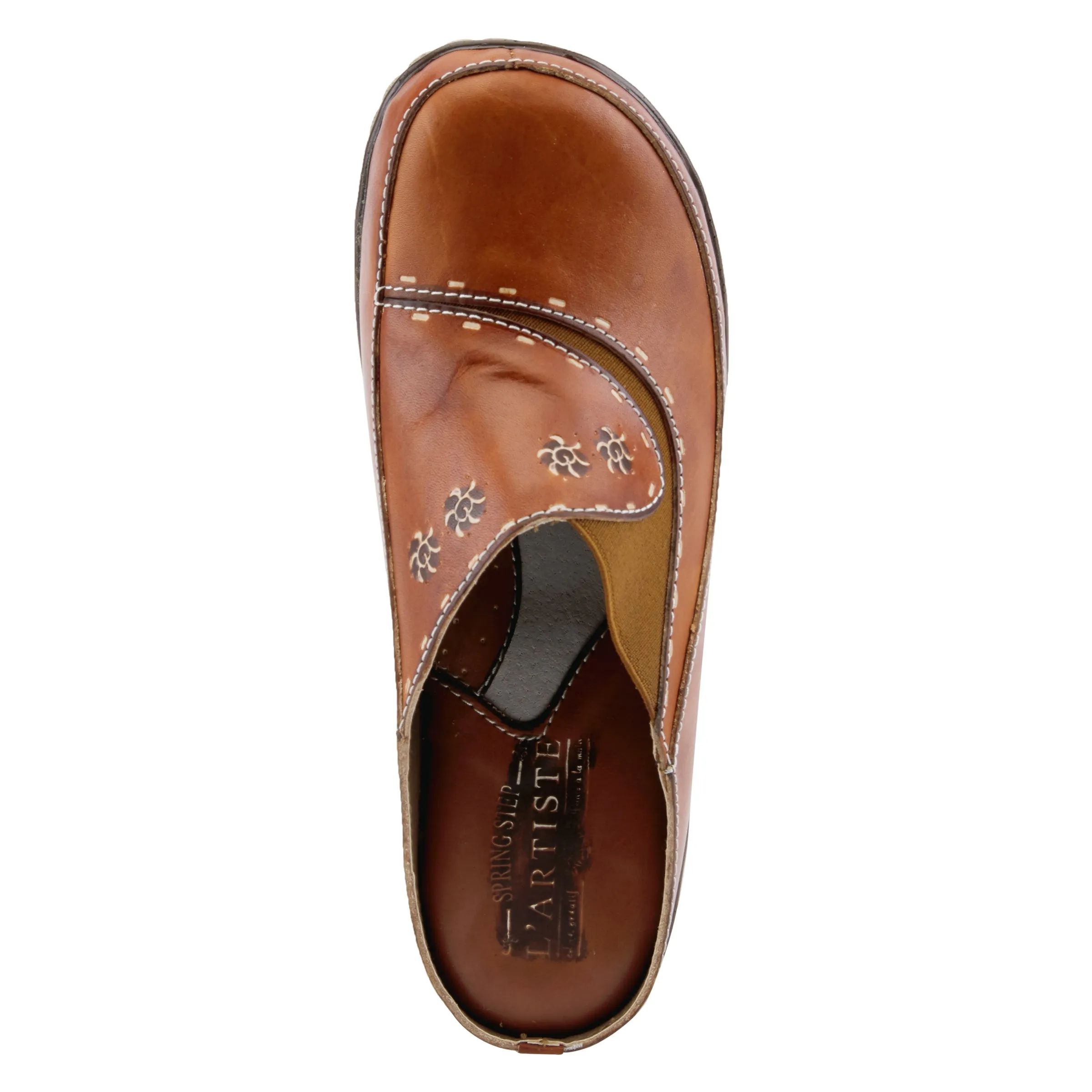 Spring Step Shoes  L'Artiste Chino Clogs Women’s Hand Painted Leather 2" Heel