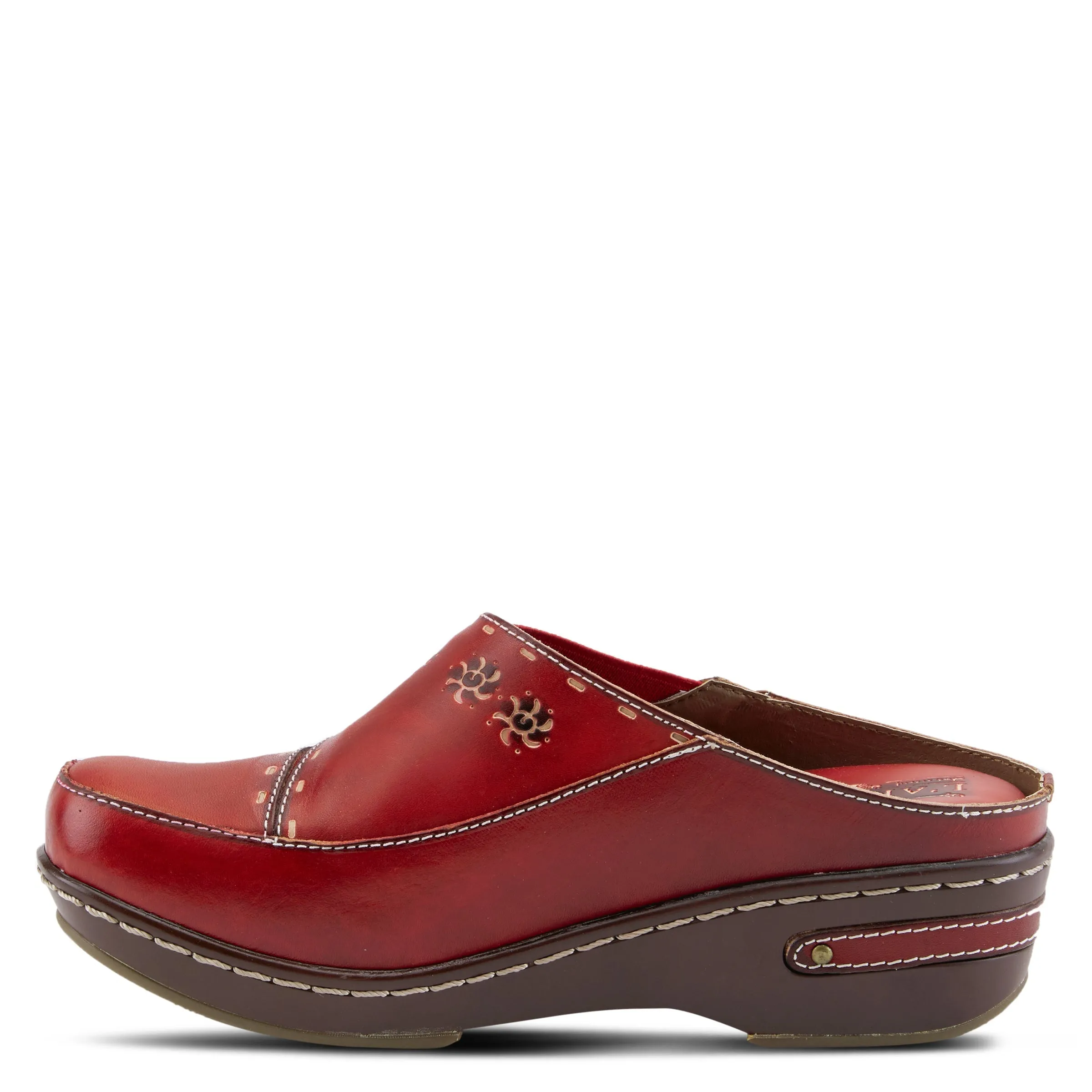Spring Step Shoes  L'Artiste Chino Clogs Women’s Hand Painted Leather 2" Heel