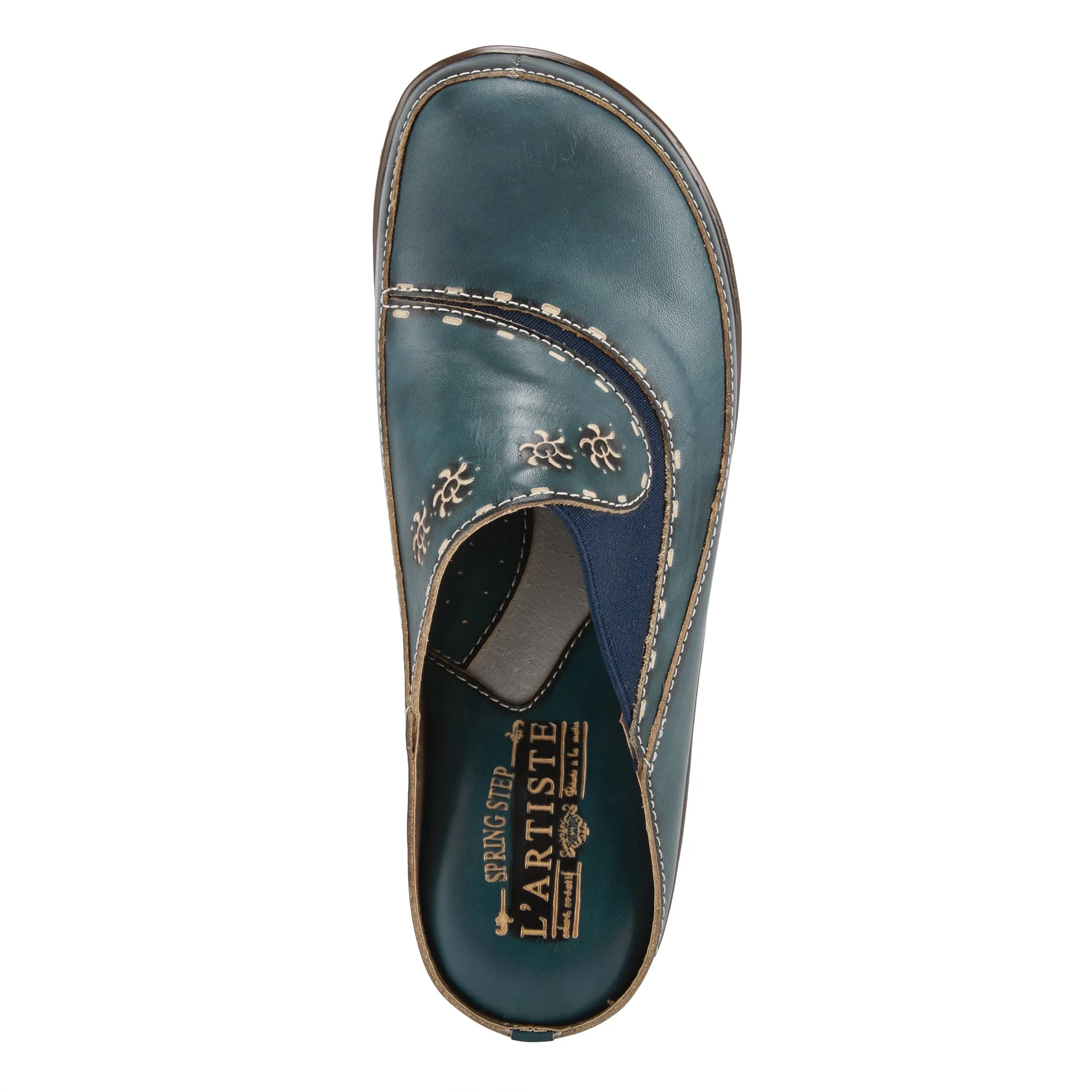 Spring Step Shoes  L'Artiste Chino Clogs Women’s Hand Painted Leather 2" Heel
